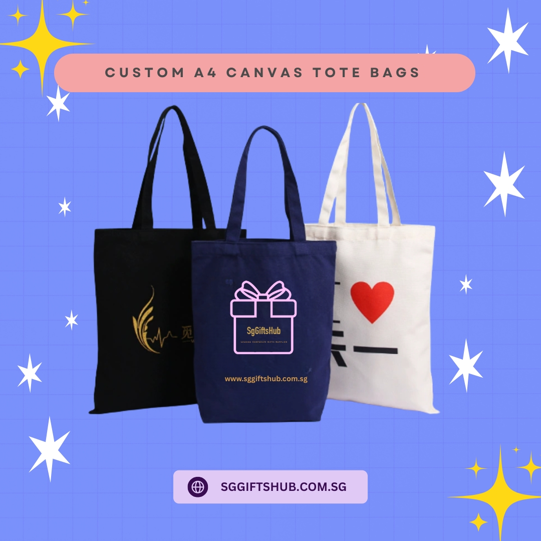 Custom A4 Canvas Tote Bag Custom A4 Canvas Tote Bags Sg Gifts Hub