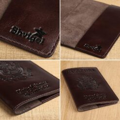 Customised Leather Passport Cover For Men And Women Logo Printing Gifts 5