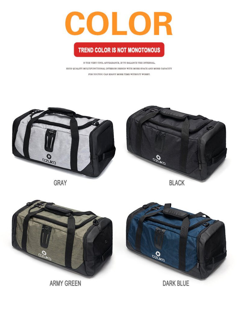 Multi Windowpane Duffle Bag