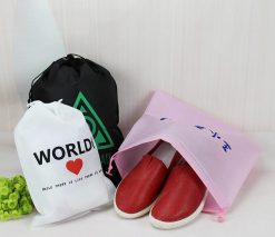 Customised Spot Non Woven Drawstring Pocket Bag Logo Printing Gifts 3